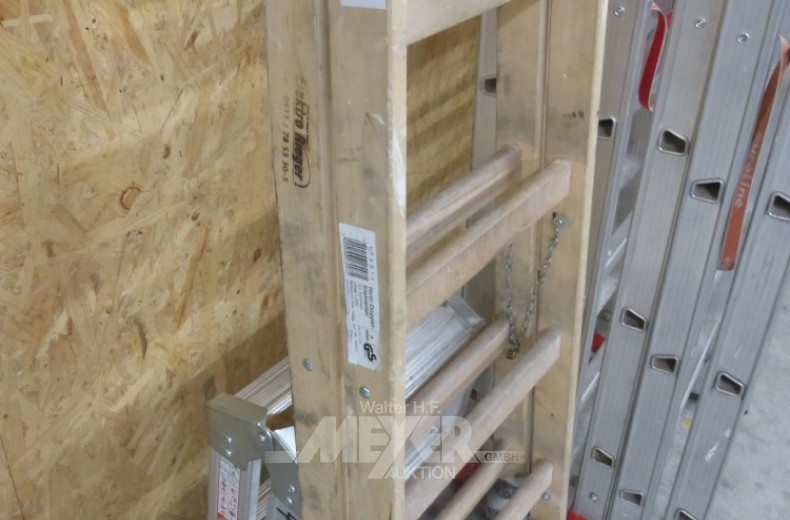 Elektrikerleiter, 2- stufiger Alutritt