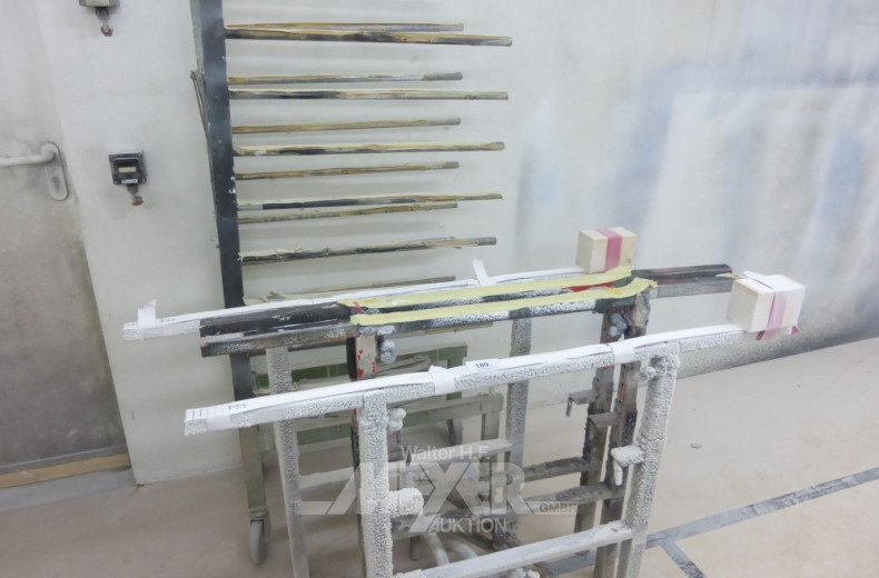 4 Unterstellböcke und 1 Stikkenrollwagen