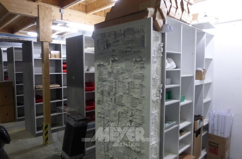 Magazin- Regalanlage, ca. 10 lfm.,