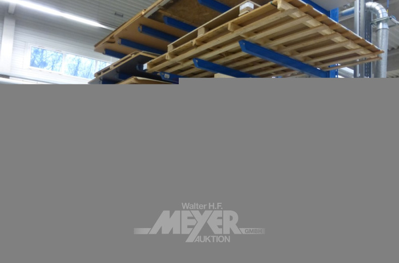 Kragarmregal, 6 Aufrichter, 5 Stecklagen