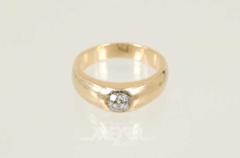 Herren-Bandring, 750er GG, ca. 13,8 g.,