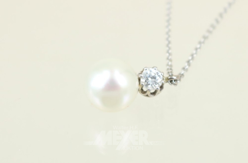 kurze Halskette, 585er WG, mit