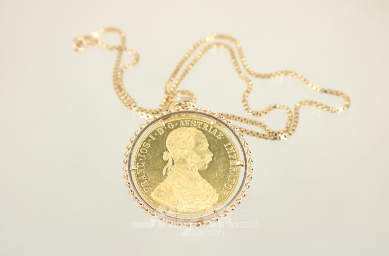 Münzanhänger, 4 Dukaten