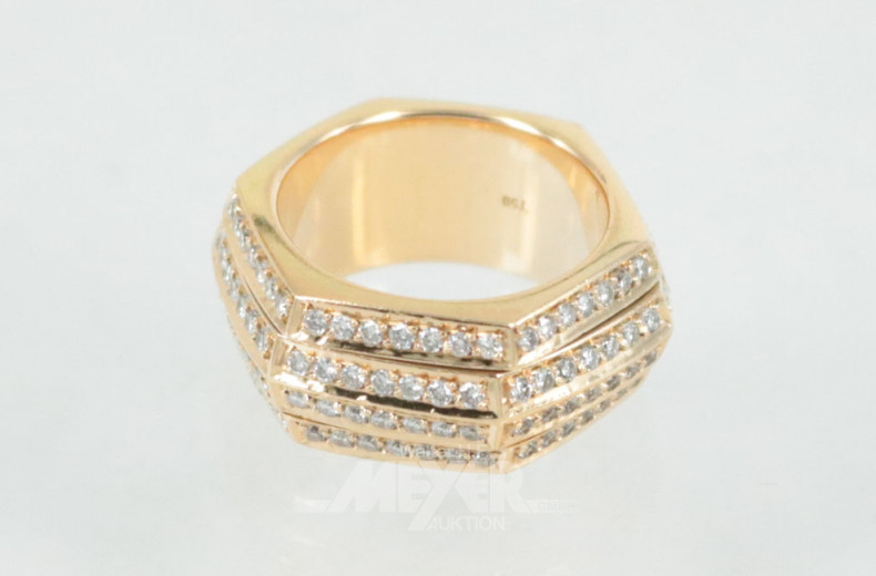 Damenring, 750er GG, ca. 25 g.,