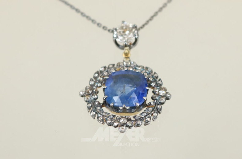 Anhänger, Silber rückseitig vergoldet,