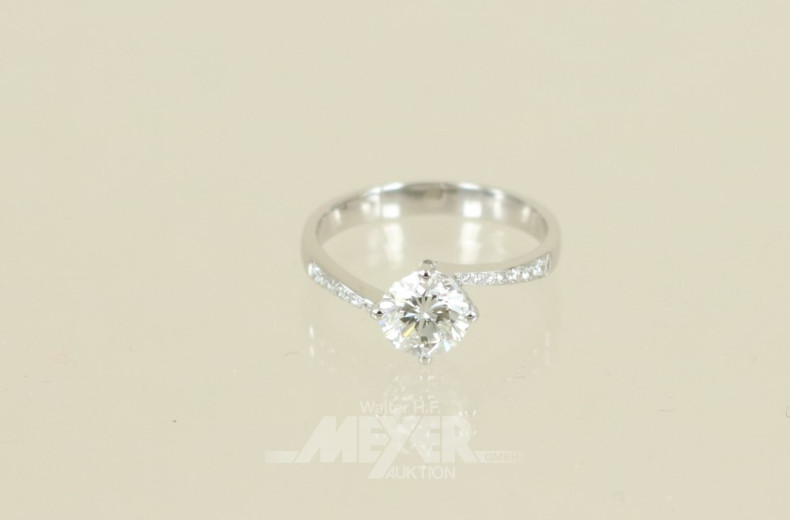 Damenring, 750er WG, Mittelstein