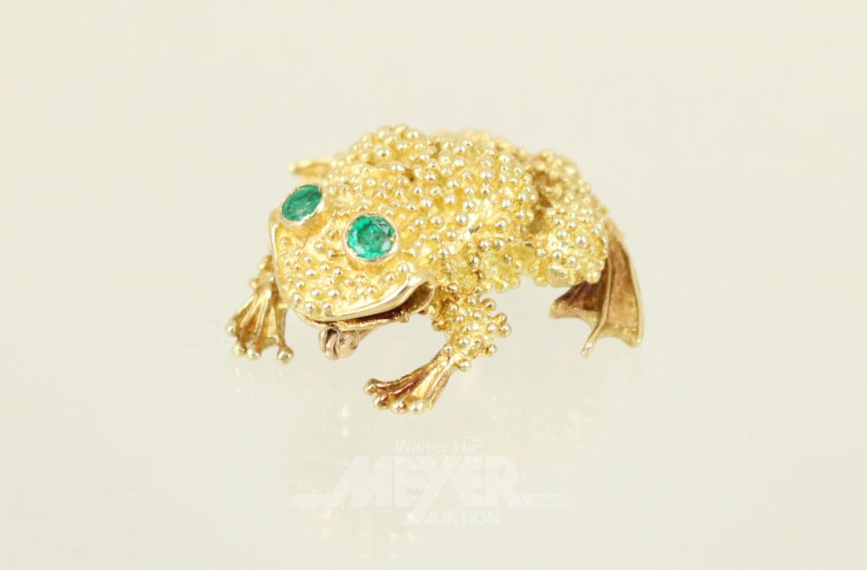 Brosche, 750er GG, ca. 20,5 g.,