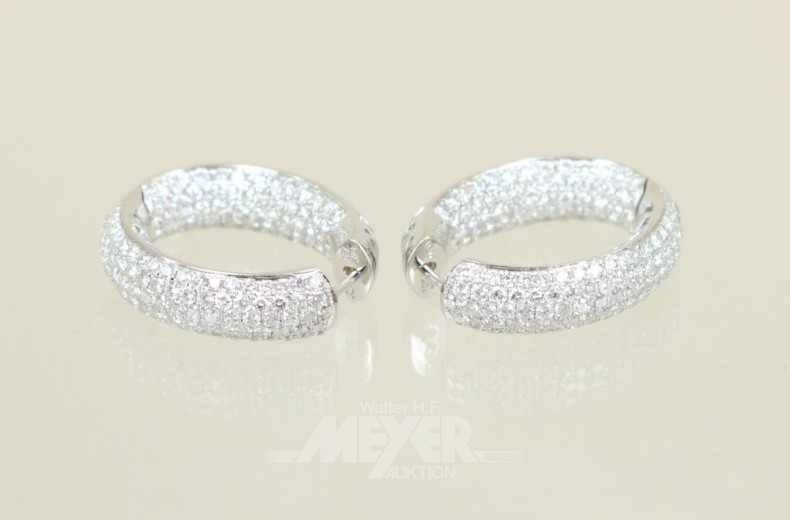 Paar Creolen, 750er WG, innen und außen