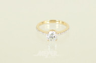 Damenring, 750er GG, bes. 1 Brilllant-