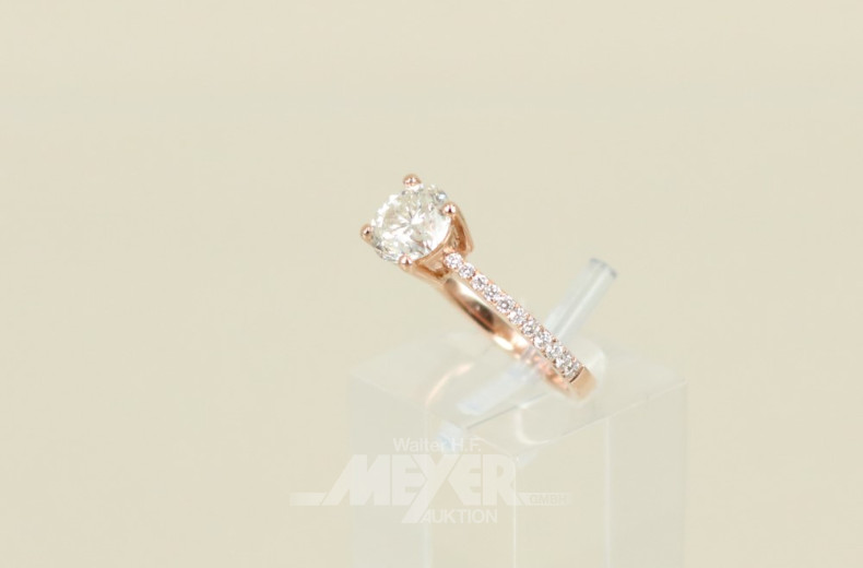 Damenring, 750er RG, Mittelstein