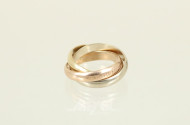 Ring, 750er GG/RG/WG, 3-tlg., ca. 8 g.