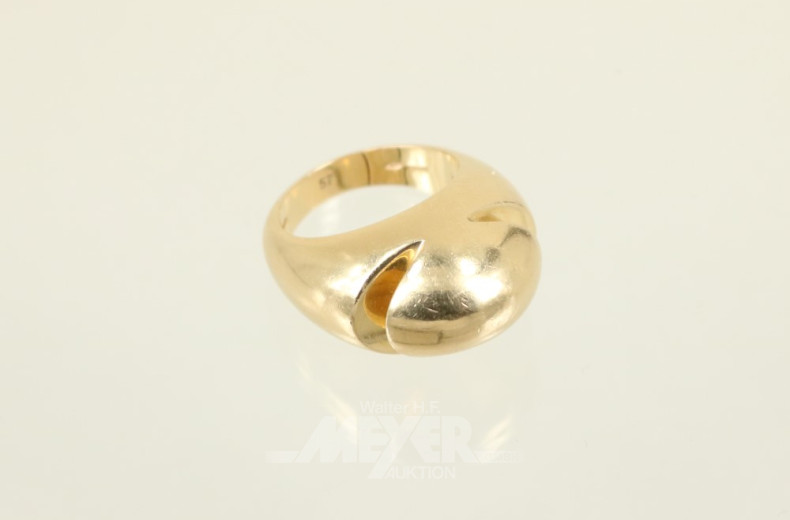 Damenring, 750er GG, ca. 11,8 g.