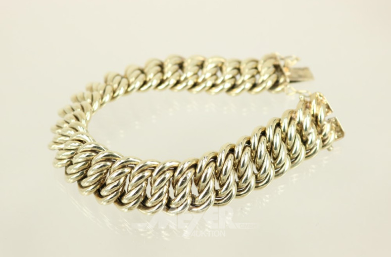 Doppelpanzer-Armband, 585er GG,