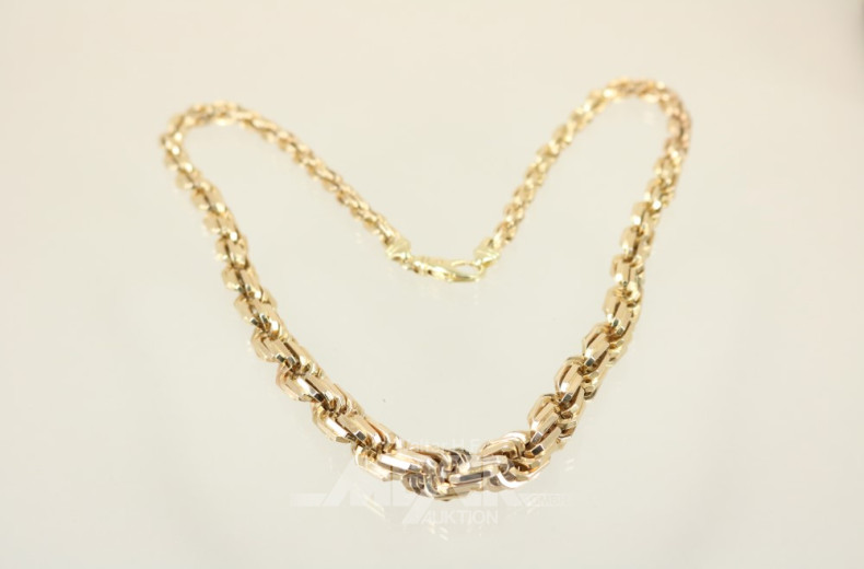 Kordelkette im Verlauf, 585er GG,