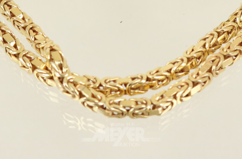 Königskette, 585er GG, ca. 95,3 g.