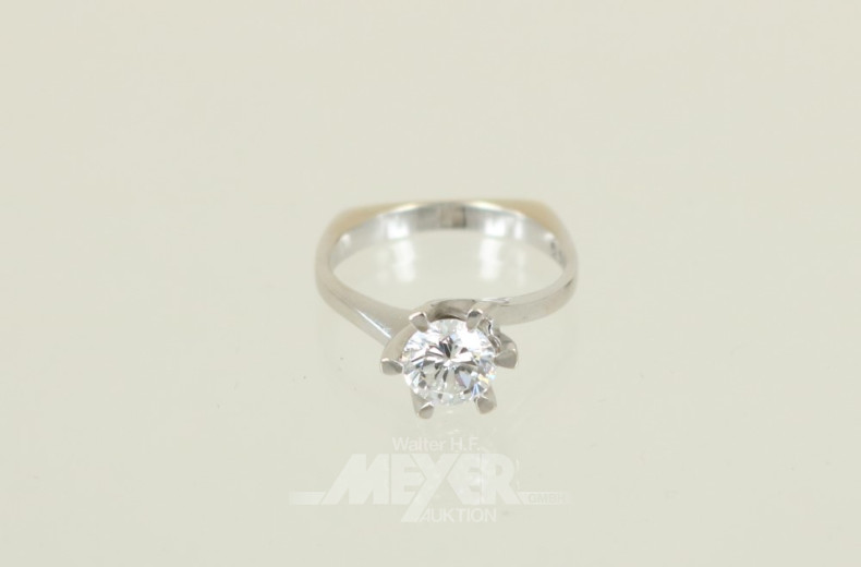 Ring, 585er WG rhodiniert, besetzt