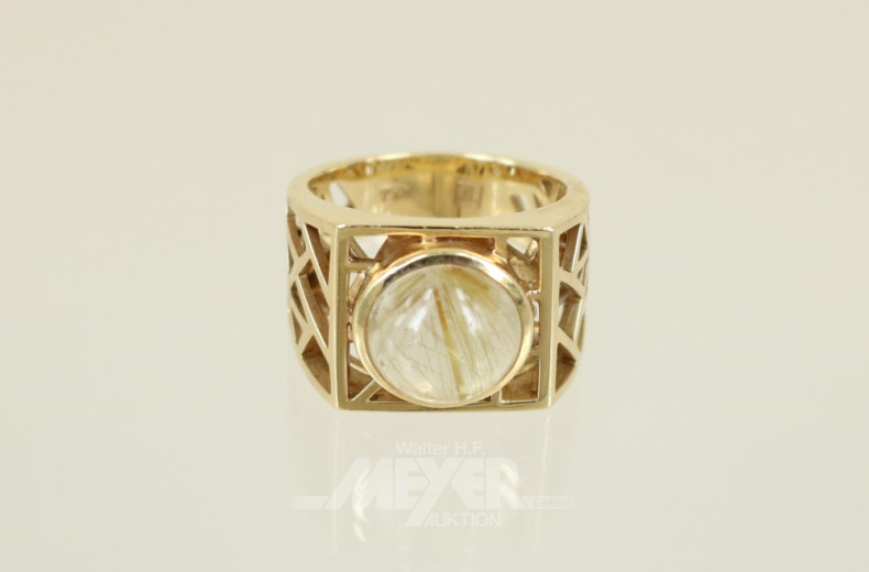 Damenring, 750er GG, ca. 12 g., besetzt