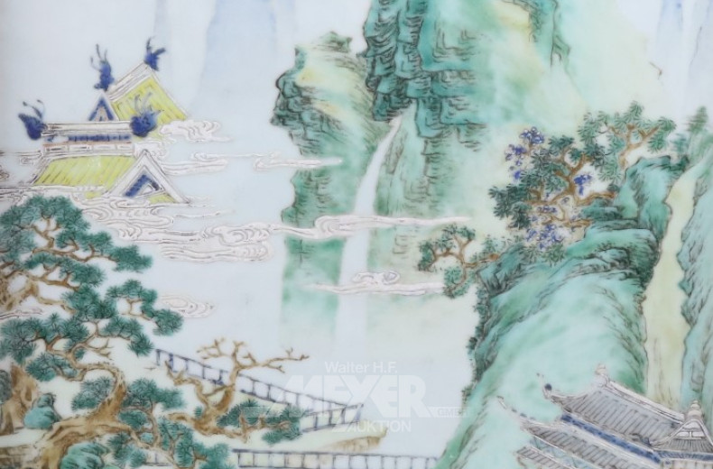 Porzellan-Wandplakette, China,