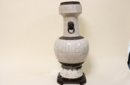 China-Bodenvase, Ton mit Krakelierung