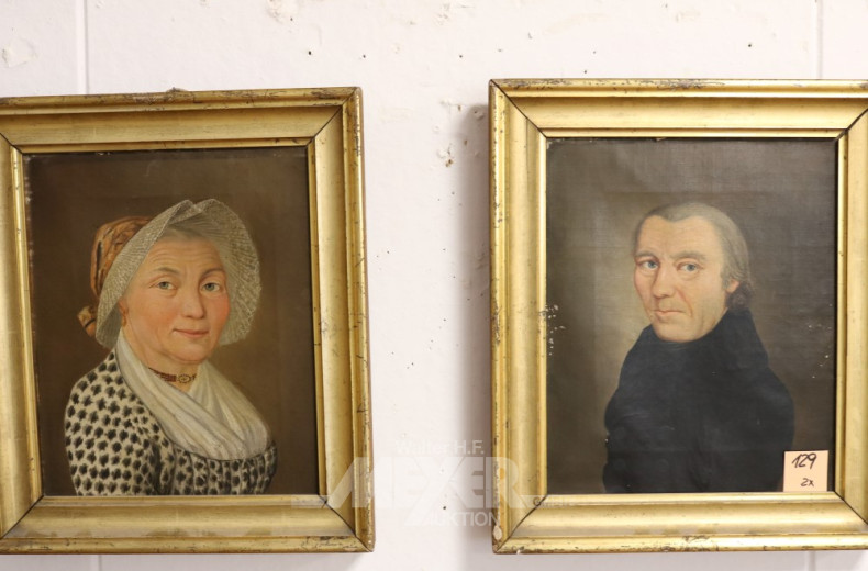 Gemäldepaar ''Mann und Frau''