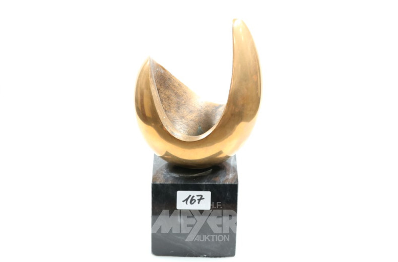 Bronzeskulptur, eiförmig,