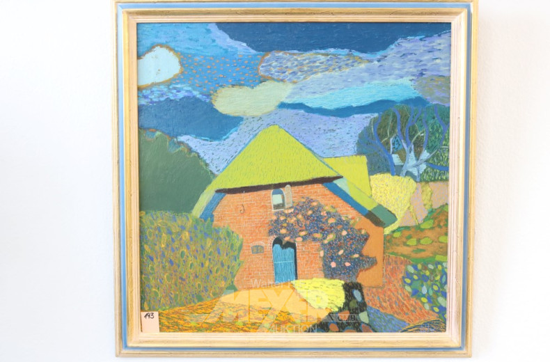 Gemälde ''Reetdachkate''