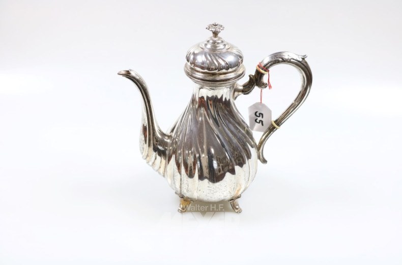 Mokkakanne, 835er Silber, ca. 420 g.