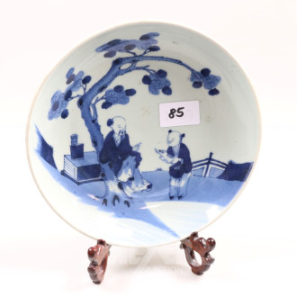 chin Keramik-Teller mit figürlicher
