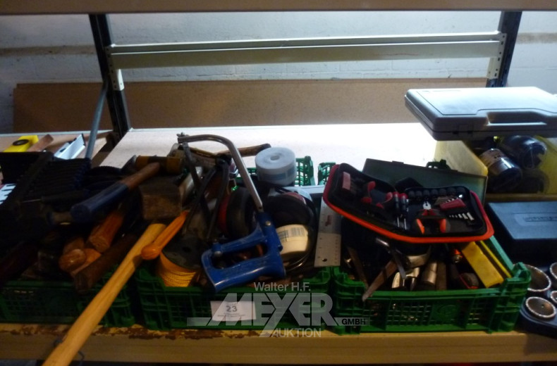 Posten div. Hand- u. Montagewerkzeuge: