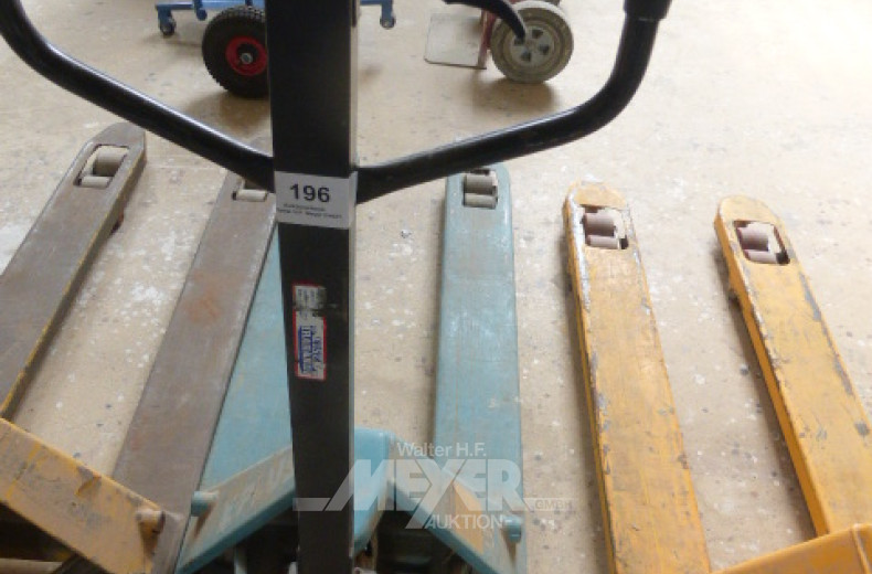 Tandem-Gabelhubwagen, blau