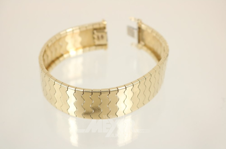 Armband, 750er GG, ca. 60 g.