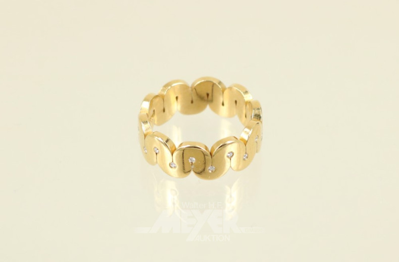 Damenring, 900er GG, signiert und