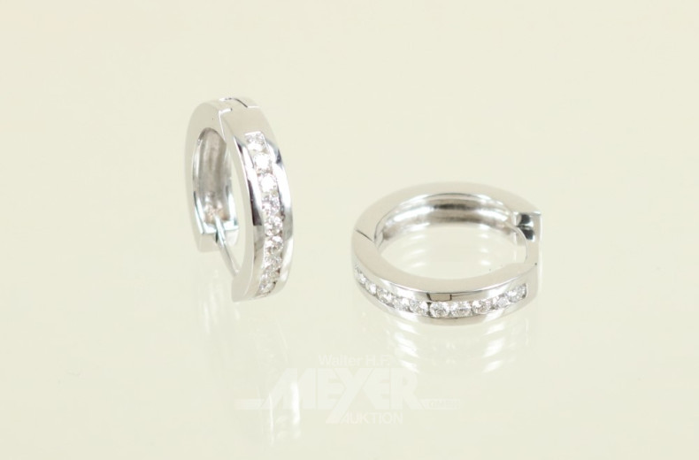 Paar Creolen, 750er WG, ausgefasst mit