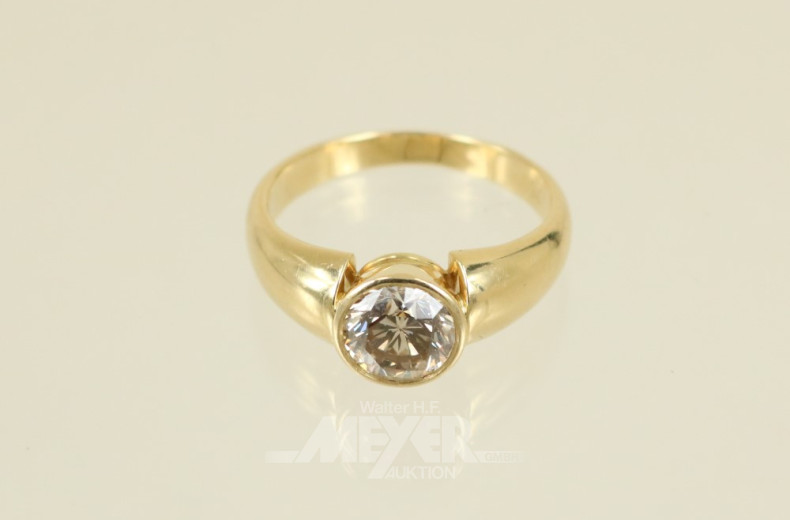 Damenring, 750er GG, Bandringform,