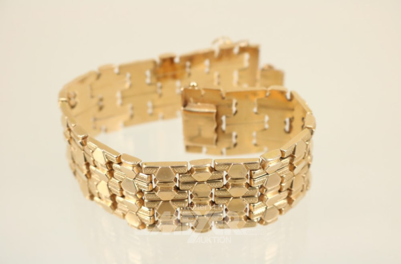 breites Gliederarmband, 750er GG,