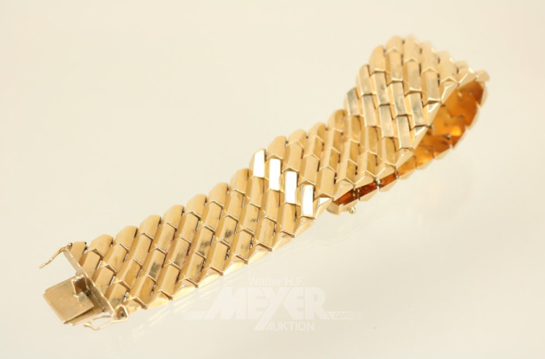 breites Gliederarmband, 750er GG,