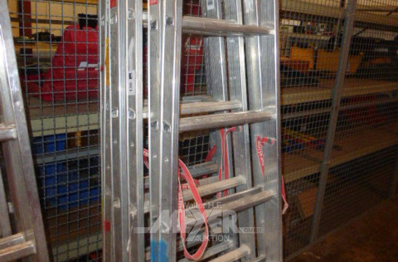 3 gr. Aluminium-Bockleitern,