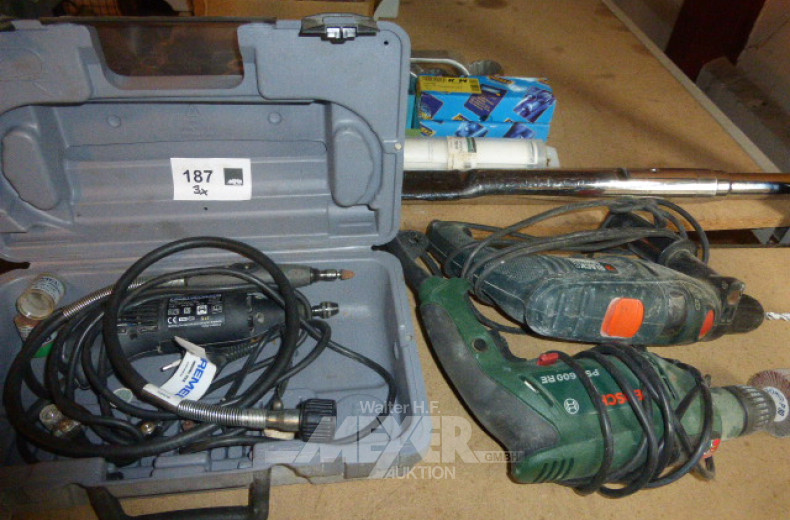 Dremel und 2 Bohrmaschinen,