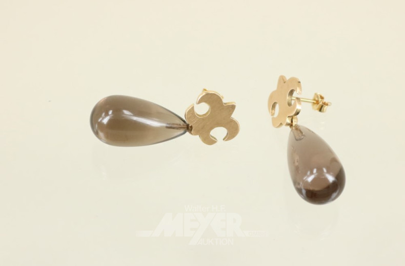Paar Ohrgehänge, 750er GG ''Lilie''