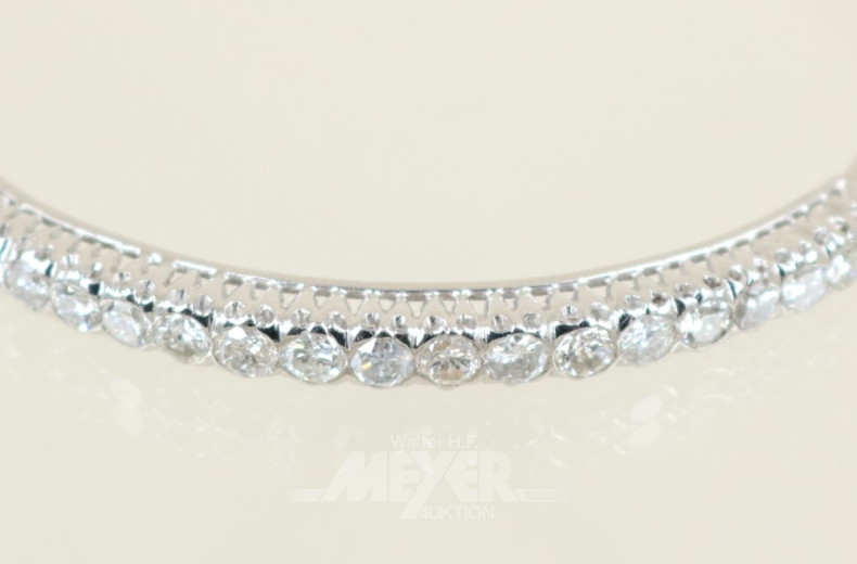 Armreif, 585er WG (ungestempelt) besetzt