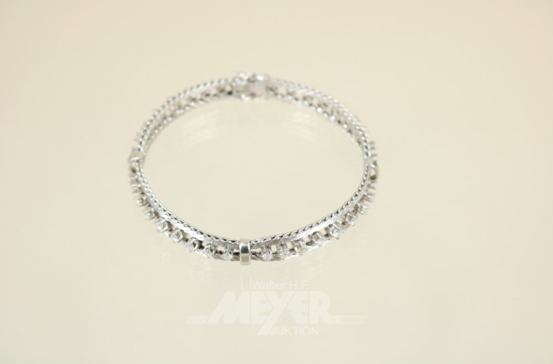 Armband, 750er WG, mit 36 kl. Diamanten