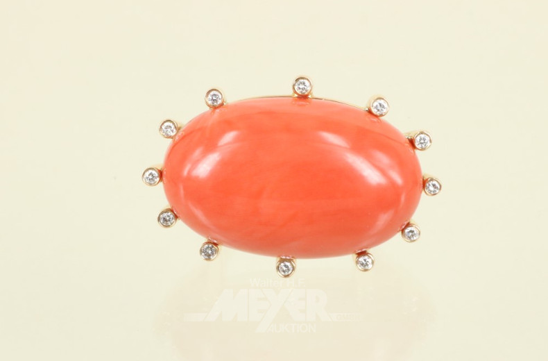 Damenring, 750er Roségold, ca. 43,5 g.