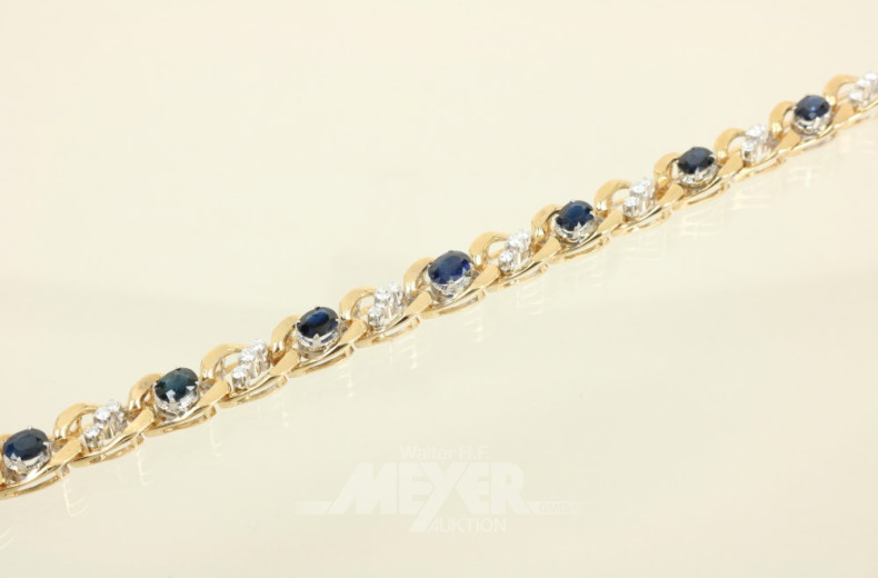 Panzerarmband, 750er GG, ca. 29,5 g.,