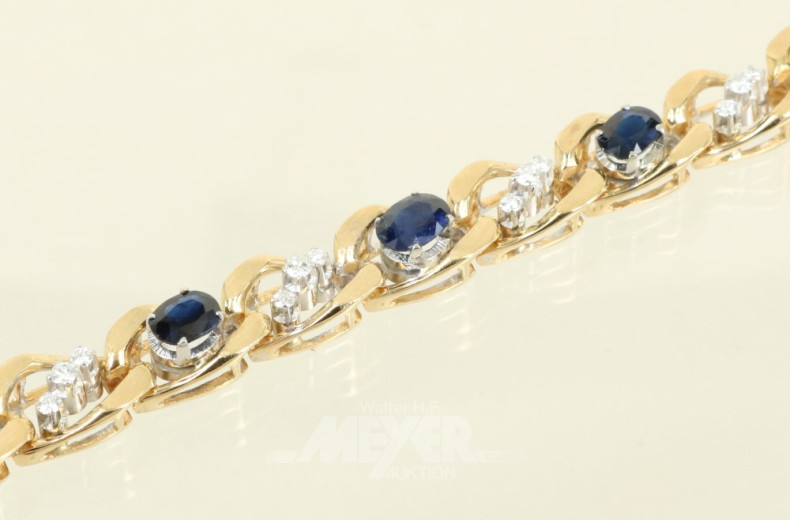 Panzerarmband, 750er GG, ca. 29,5 g.,