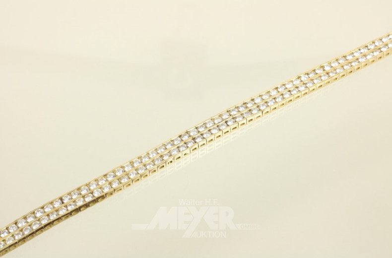 Armband, 750er GG, doppelreihig