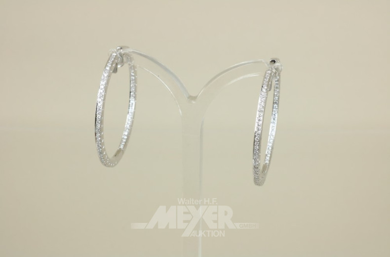 Paar Creolen, 585er WG, innen und außen