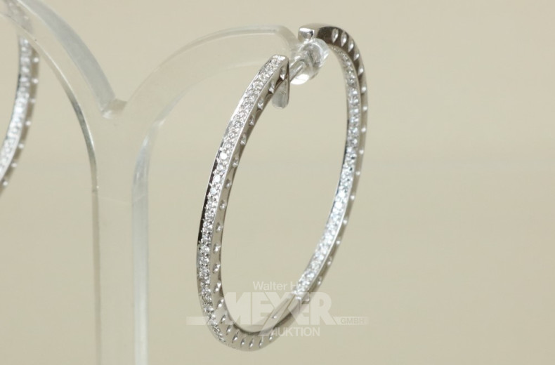 Paar Creolen, 585er WG, innen und außen