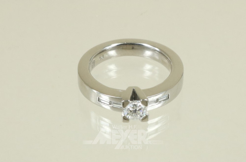 Damenring, 585er WG, schmale Bandring-