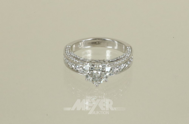 Damenring, Platin, schmale Bandringform,