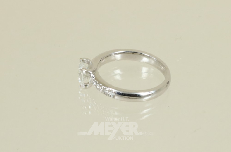 Damenring, 585er WG, schmale Band-